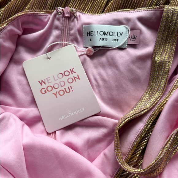 Hello Molly Pink and Gold Mini Dress - Picture 6 of 6